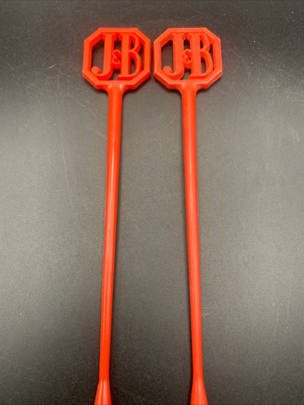 Vintage J&B Blended Scoth Whiskey 66 Proof Swizzle Stick Lot of 2